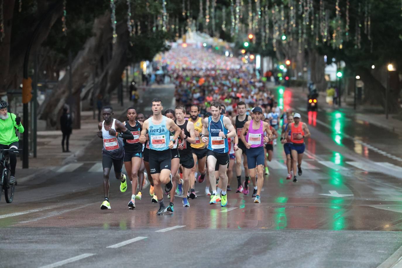 Runners in the Generali Malaga Marathon race on Sunday, 11 December 2022