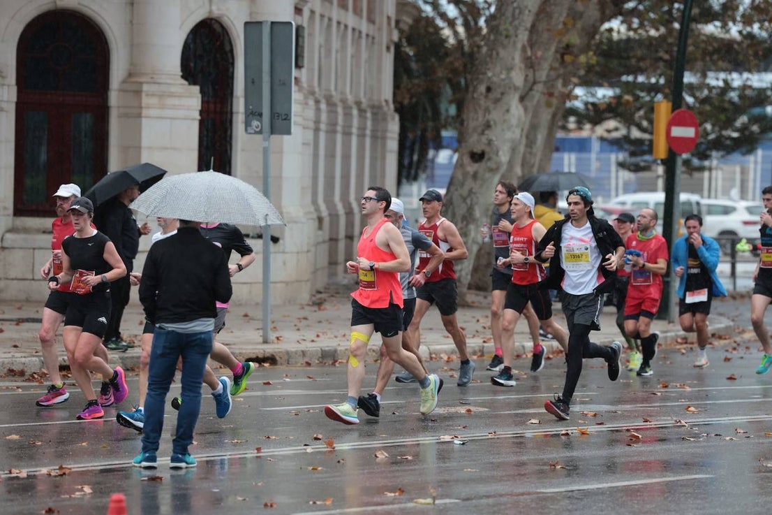 Runners in the Generali Malaga Marathon race on Sunday, 11 December 2022