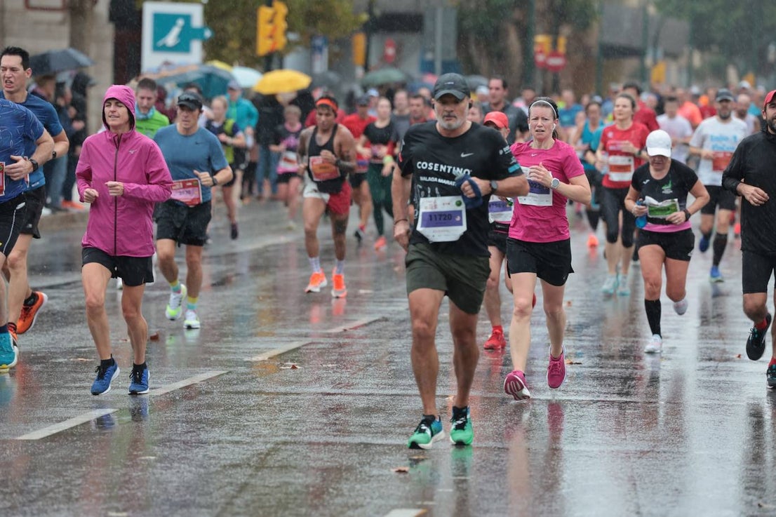 Runners in the Generali Malaga Marathon race on Sunday, 11 December 2022