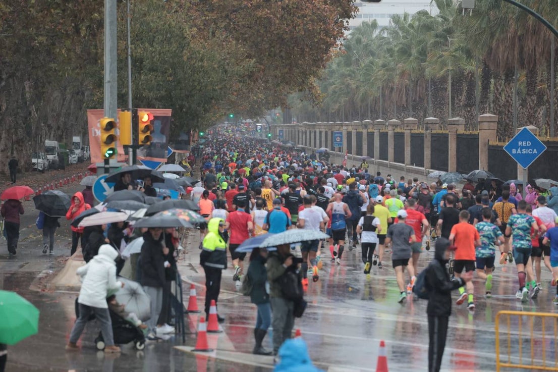 Runners in the Generali Malaga Marathon race on Sunday, 11 December 2022