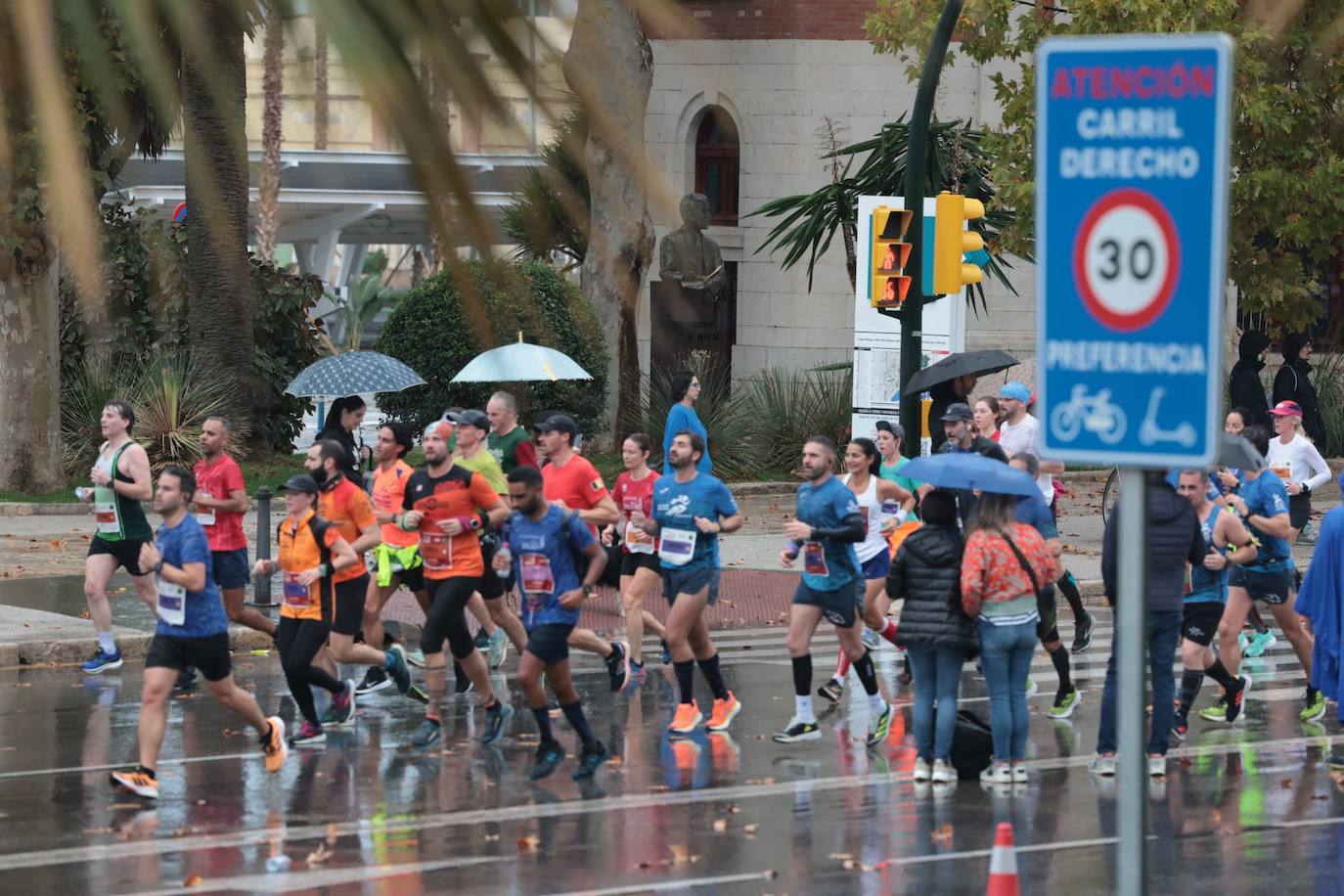 Runners in the Generali Malaga Marathon race on Sunday, 11 December 2022