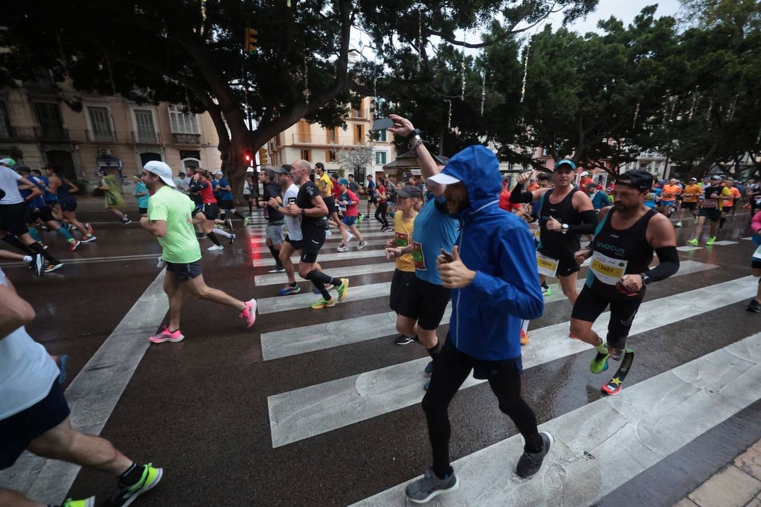 Runners in the Generali Malaga Marathon race on Sunday, 11 December 2022