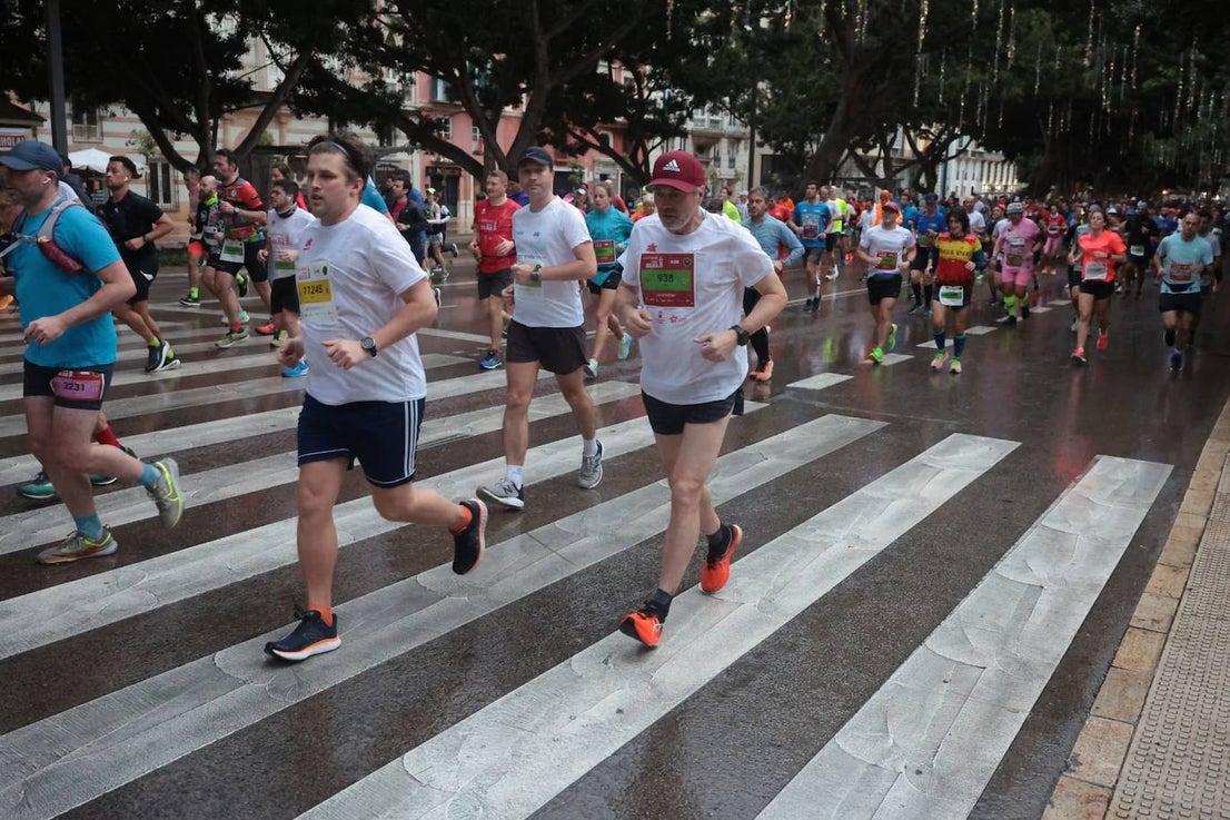 Runners in the Generali Malaga Marathon race on Sunday, 11 December 2022