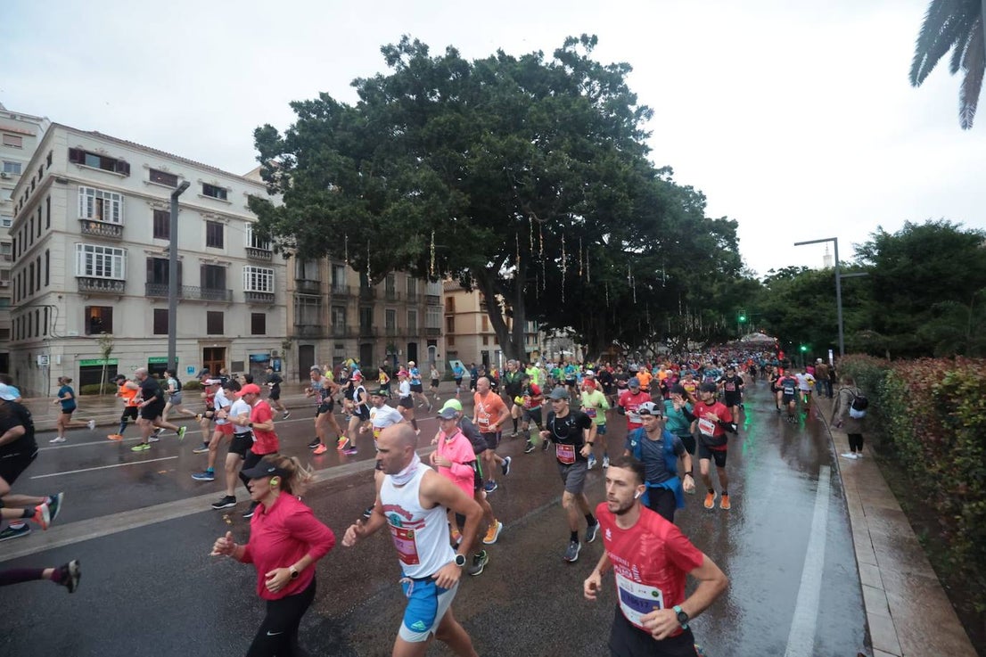 Runners in the Generali Malaga Marathon race on Sunday, 11 December 2022