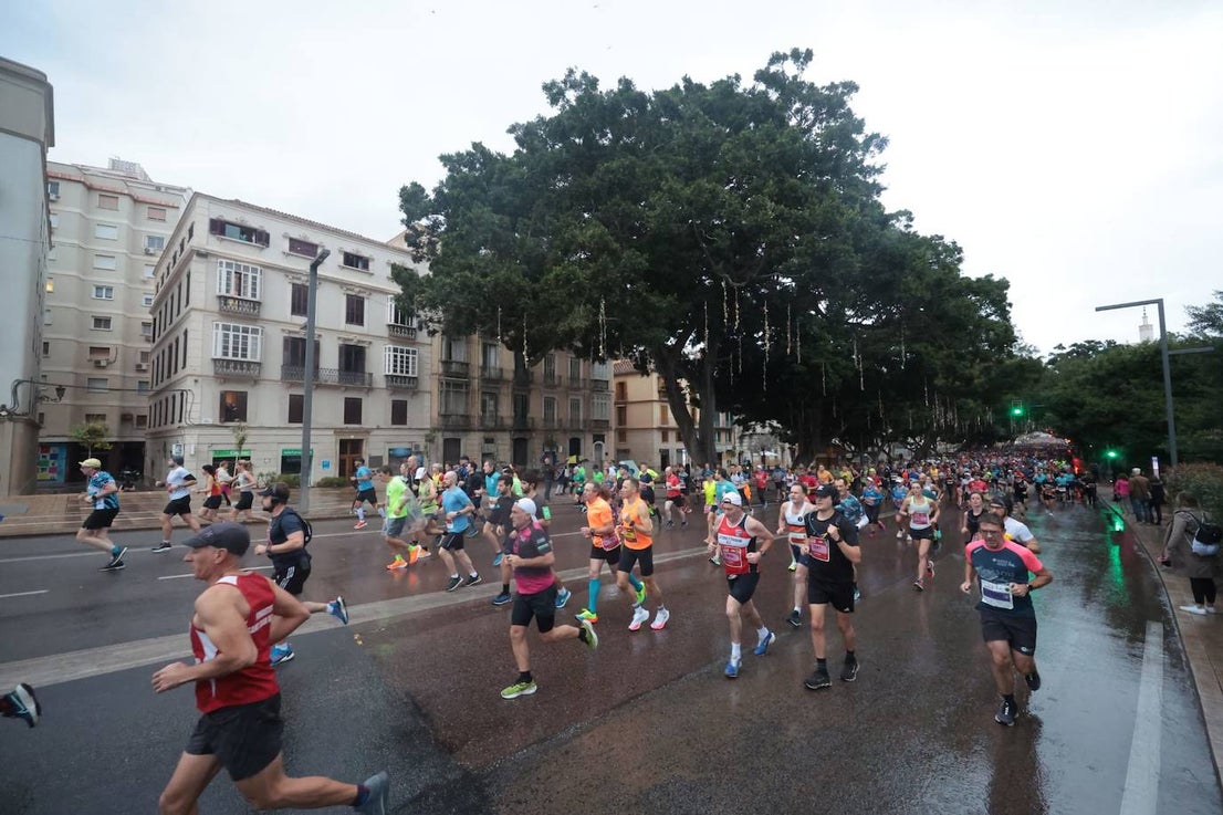 Runners in the Generali Malaga Marathon race on Sunday, 11 December 2022
