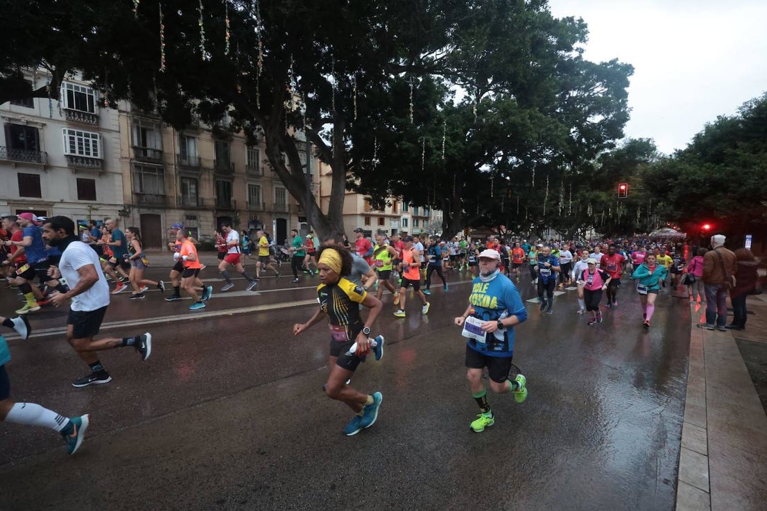 Runners in the Generali Malaga Marathon race on Sunday, 11 December 2022