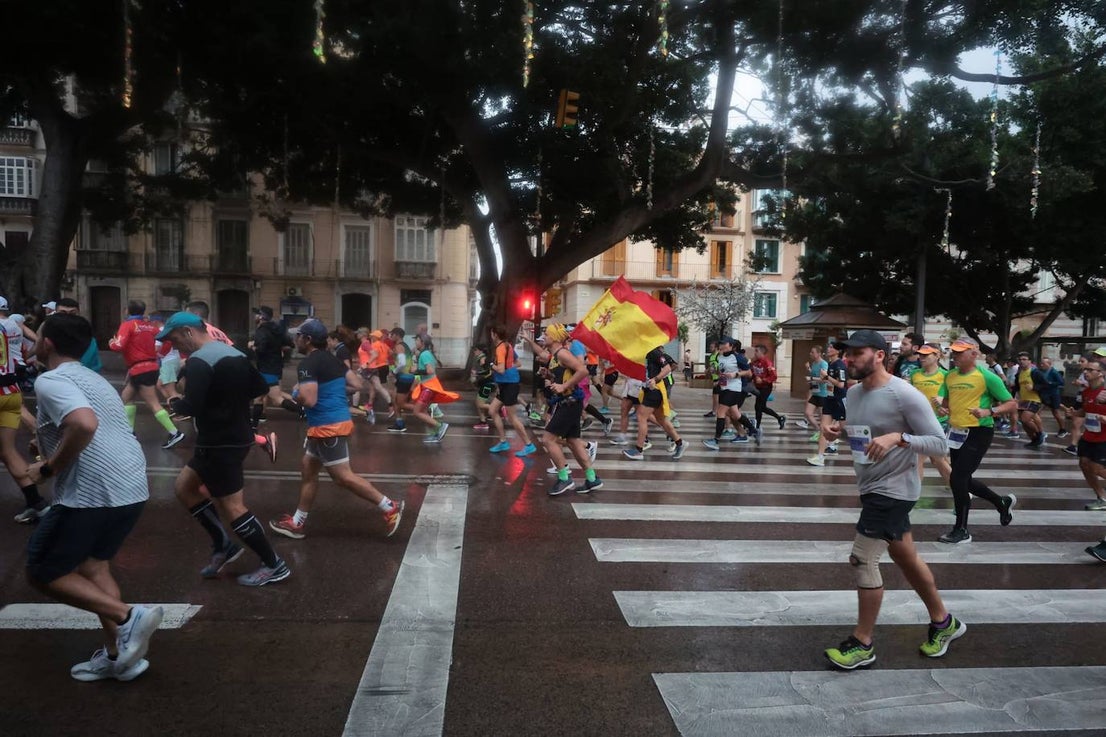 Runners in the Generali Malaga Marathon race on Sunday, 11 December 2022