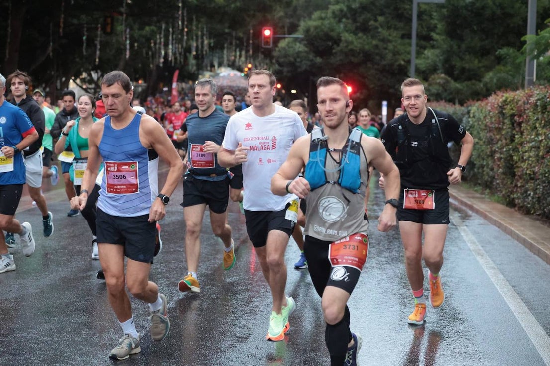 Runners in the Generali Malaga Marathon race on Sunday, 11 December 2022
