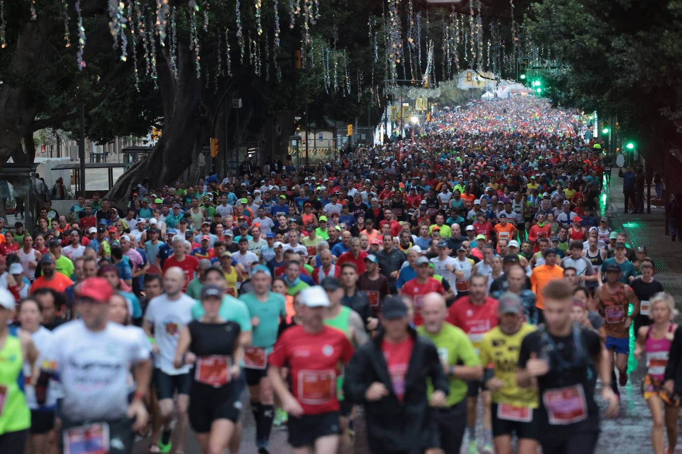 Runners in the Generali Malaga Marathon race on Sunday, 11 December 2022