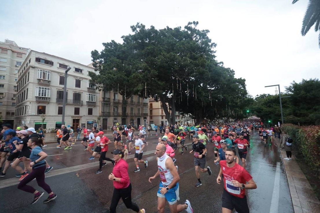 Runners in the Generali Malaga Marathon race on Sunday, 11 December 2022