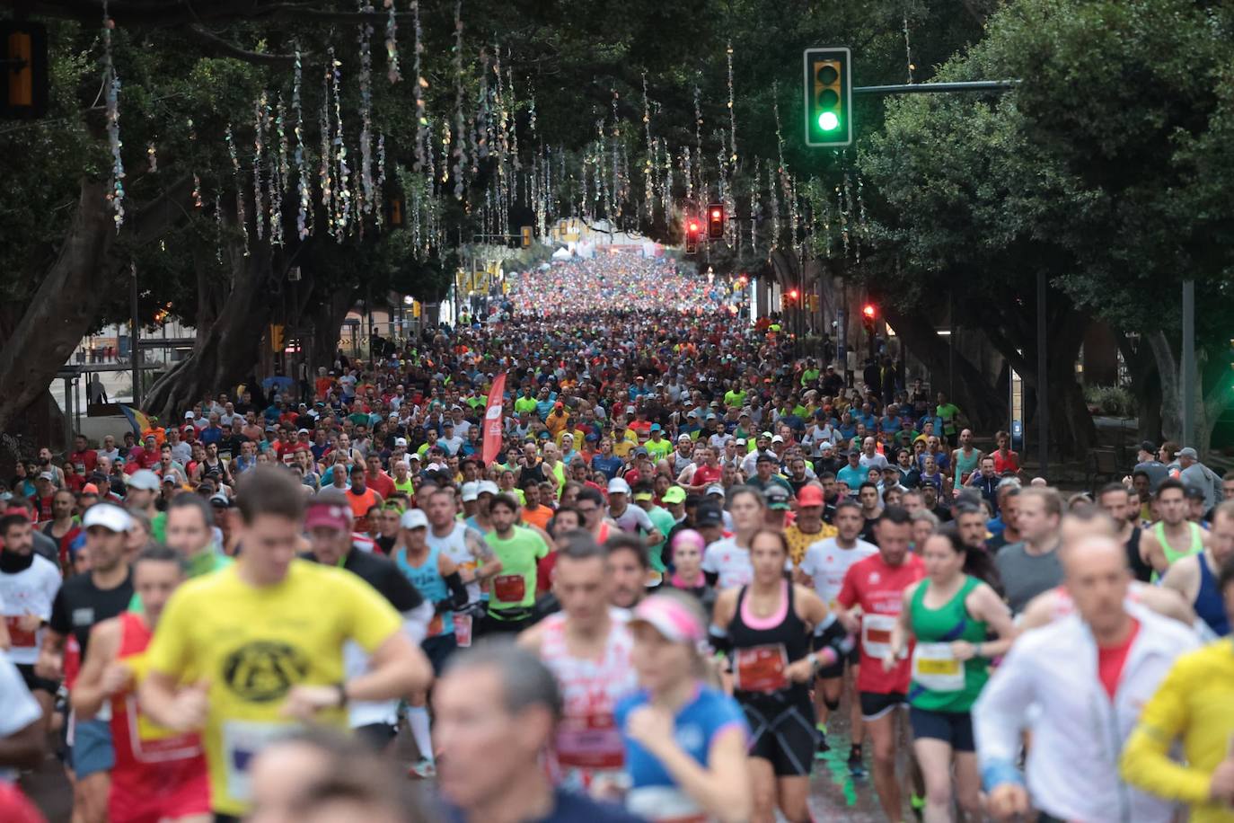 Runners in the Generali Malaga Marathon race on Sunday, 11 December 2022