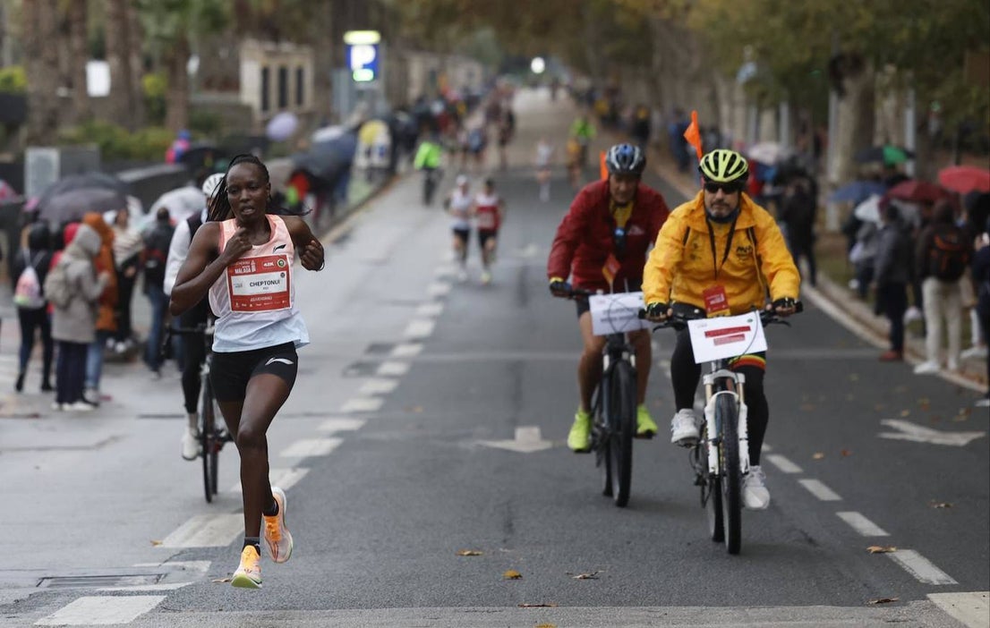 Runners in the Generali Malaga Marathon race on Sunday, 11 December 2022