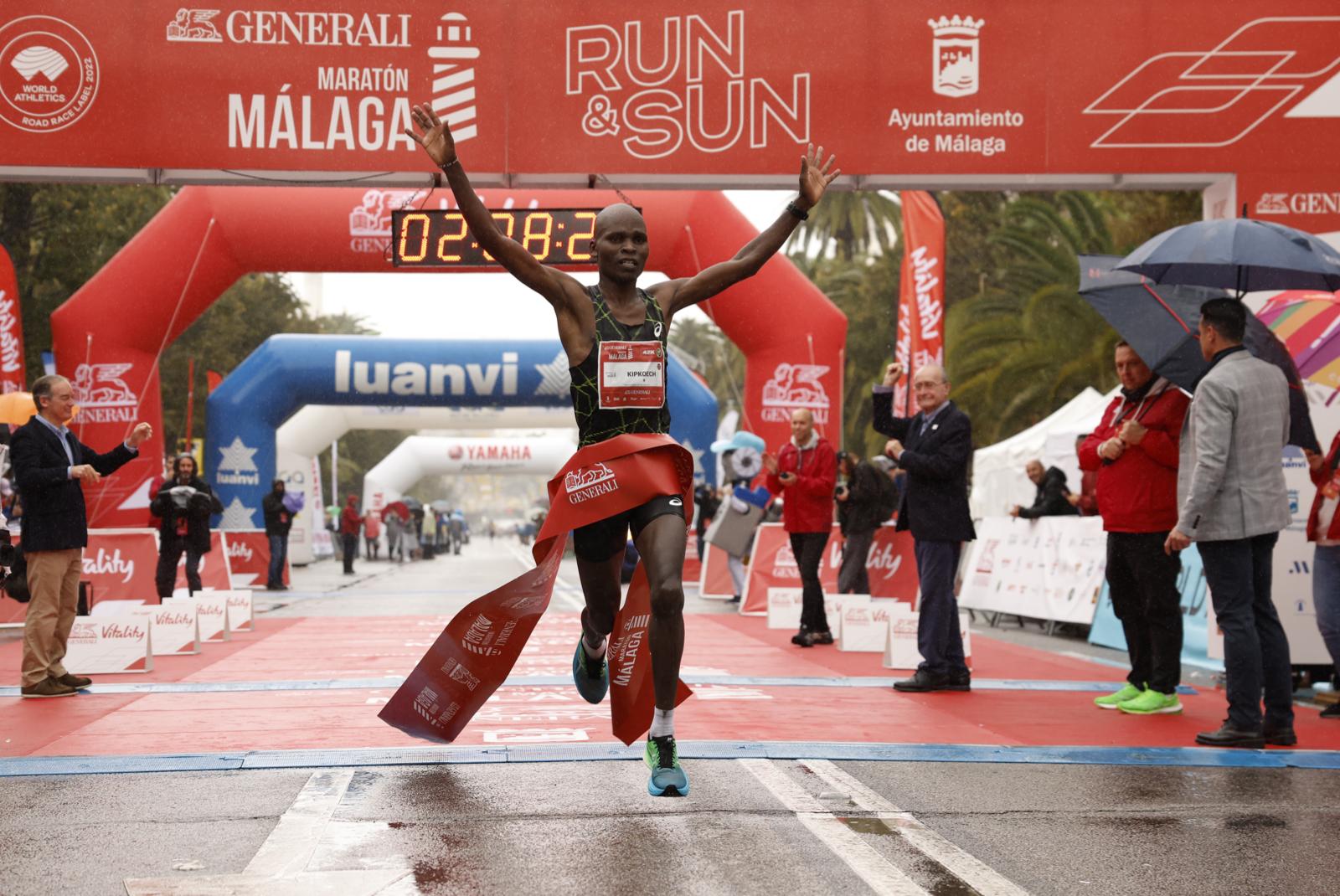 Runners in the Generali Malaga Marathon race on Sunday, 11 December 2022