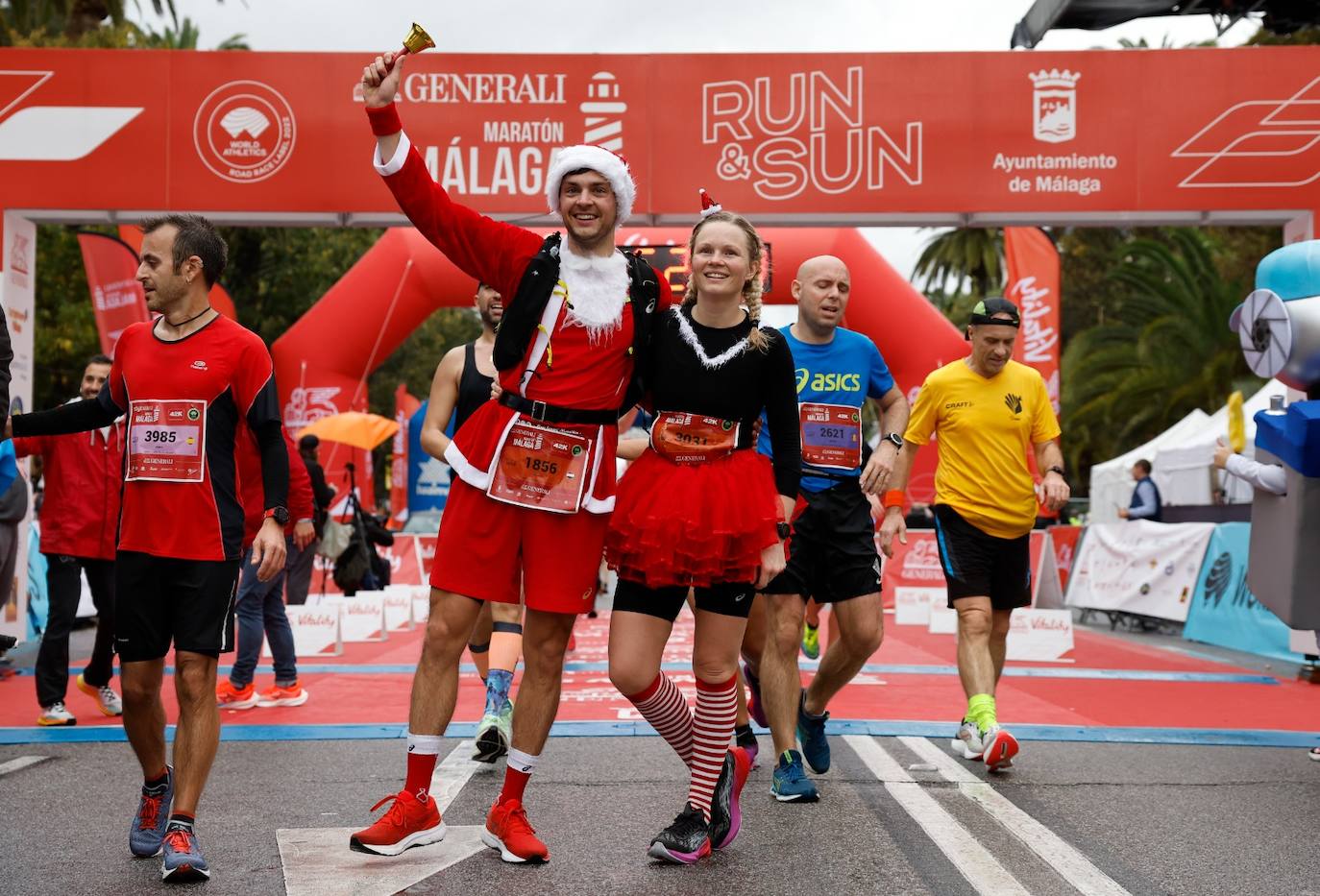 Runners in the Generali Malaga Marathon race on Sunday, 11 December 2022