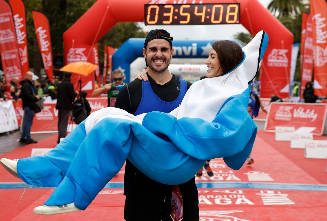Runners in the Generali Malaga Marathon race on Sunday, 11 December 2022