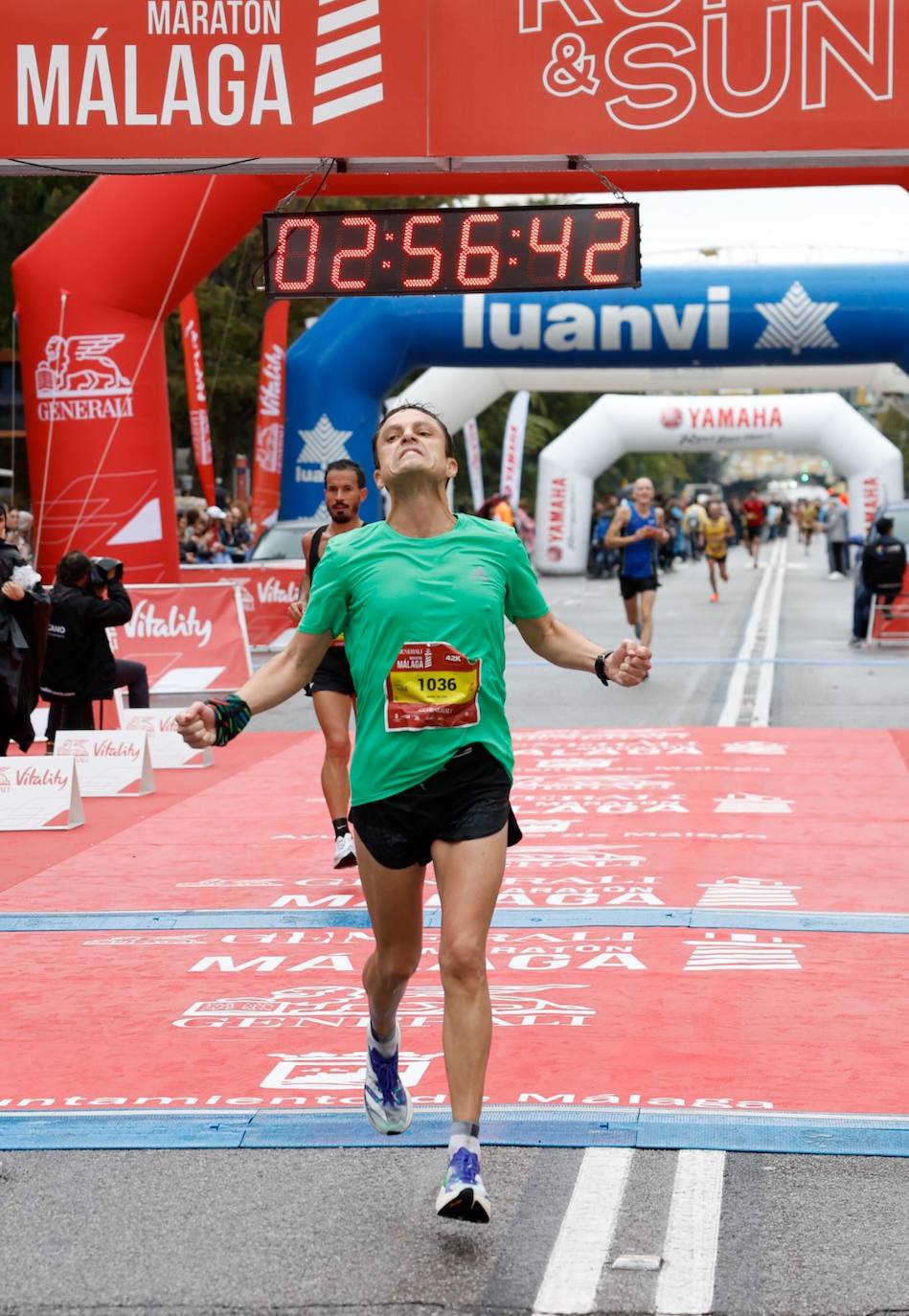 Runners in the Generali Malaga Marathon race on Sunday, 11 December 2022