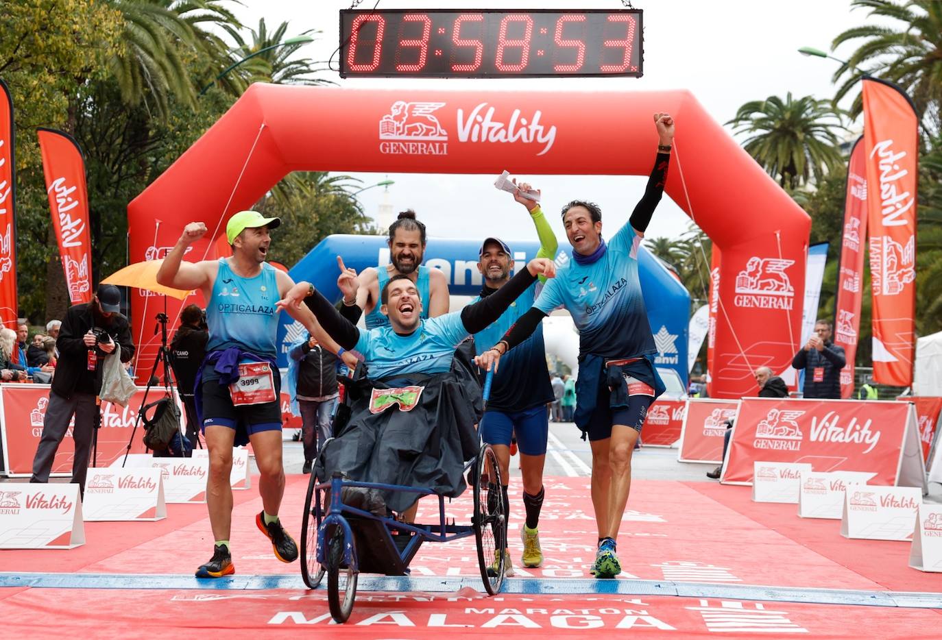 Runners in the Generali Malaga Marathon race on Sunday, 11 December 2022