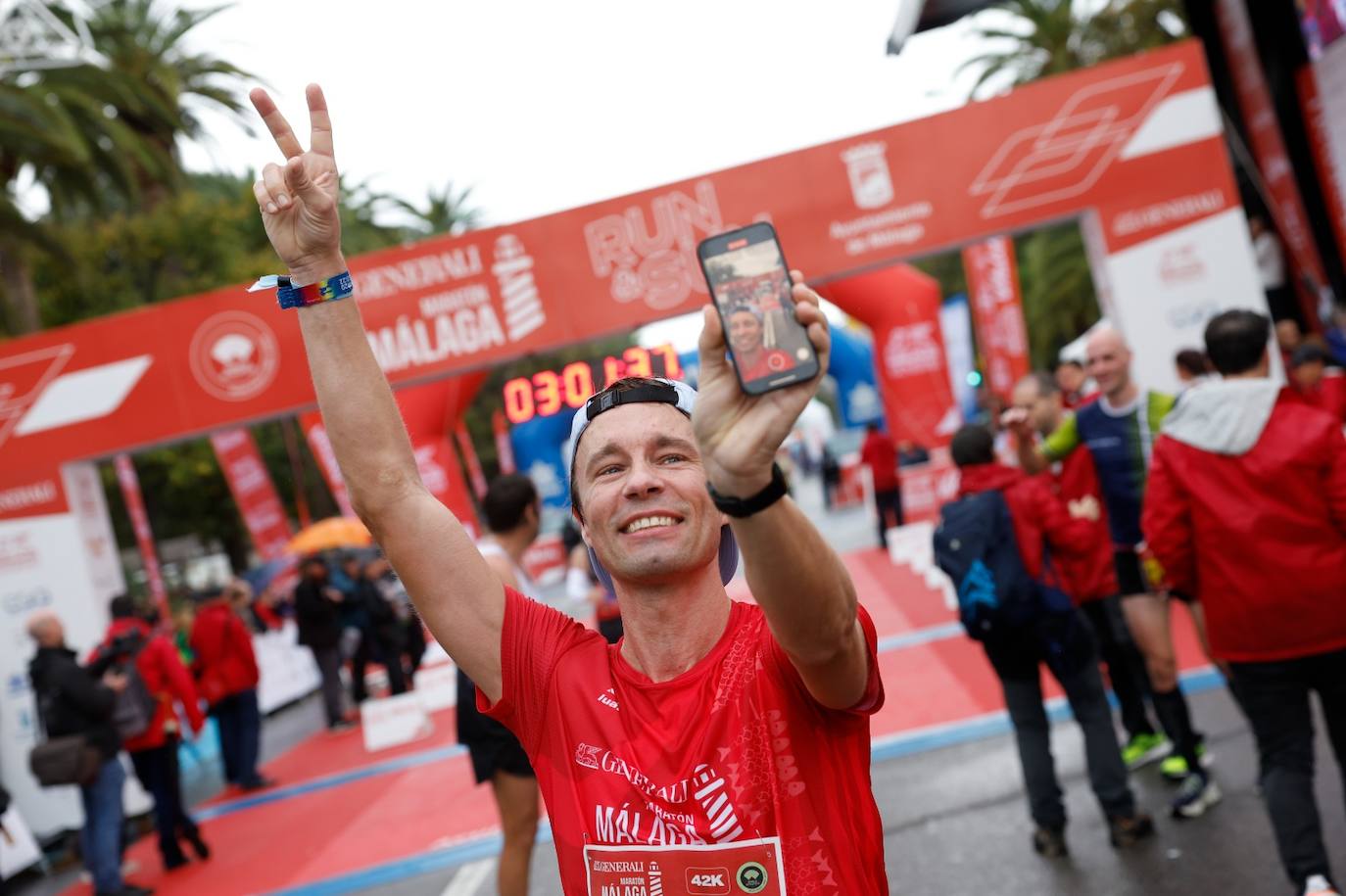 Runners in the Generali Malaga Marathon race on Sunday, 11 December 2022