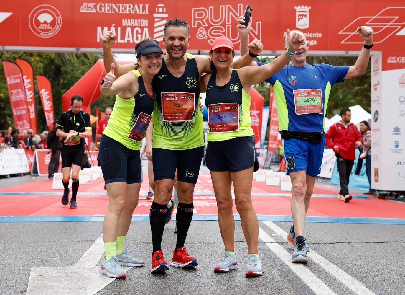 Runners in the Generali Malaga Marathon race on Sunday, 11 December 2022