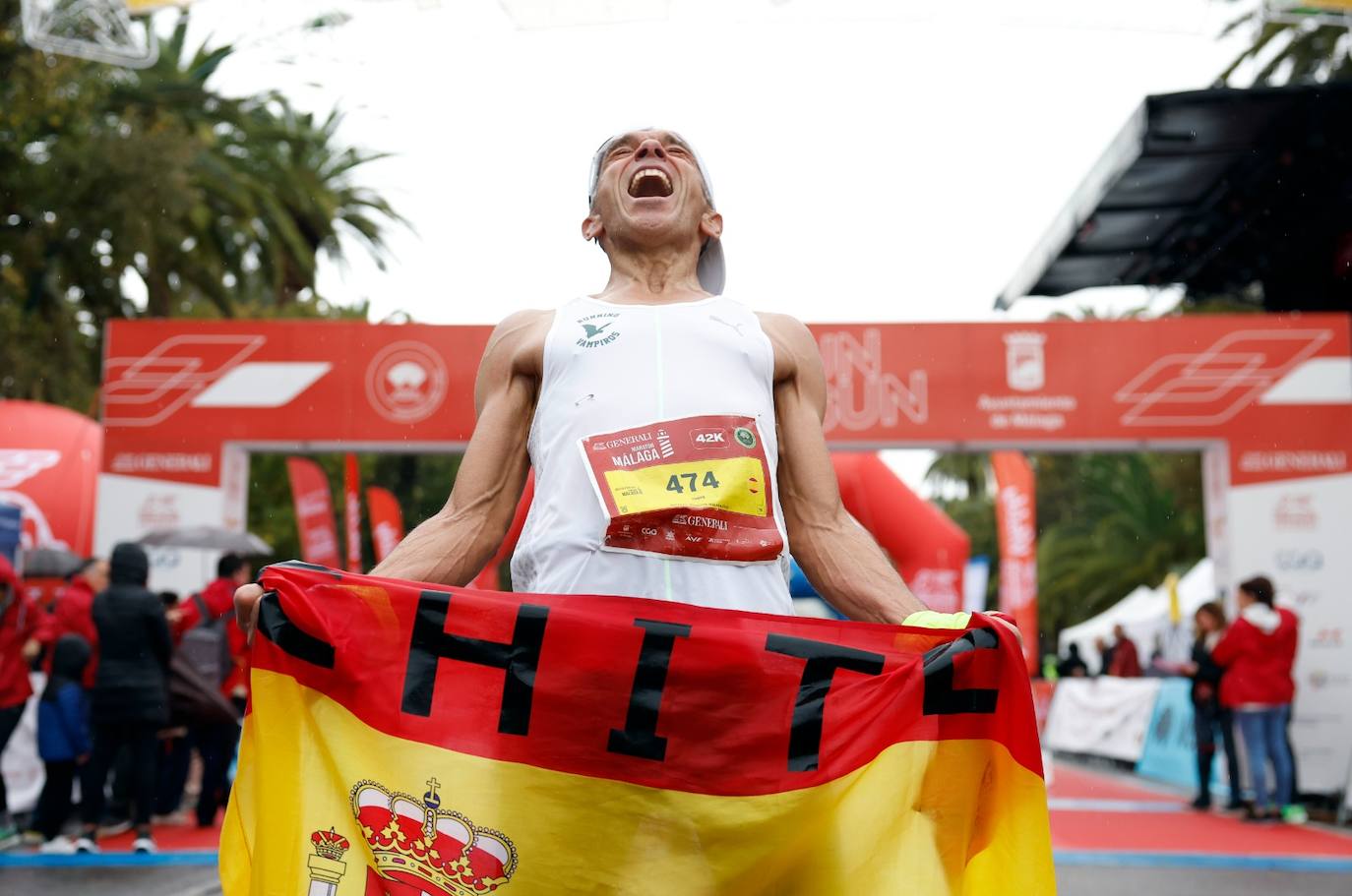 Runners in the Generali Malaga Marathon race on Sunday, 11 December 2022