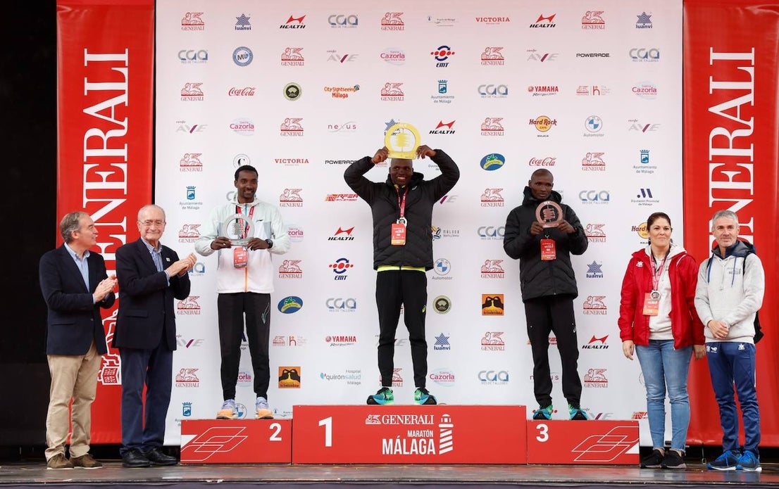 Runners in the Generali Malaga Marathon race on Sunday, 11 December 2022