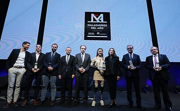 Recipients at the awards ceremony. 