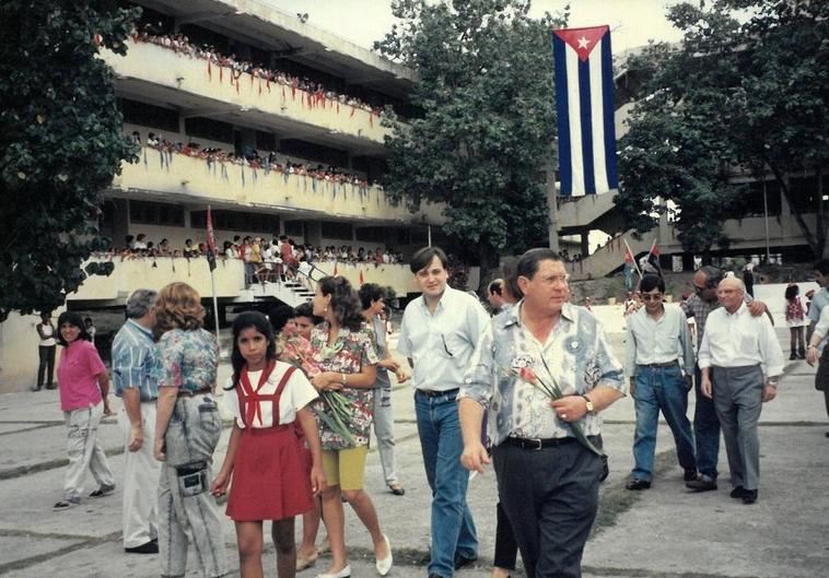 Benalmádena's representatives on their visit to Cuba.