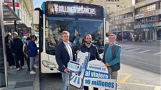 Marbella thanks 16 million bus passengers with iPhone raffle