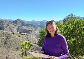 Helen Hollemans outside her home near Canillas de Aceituno.