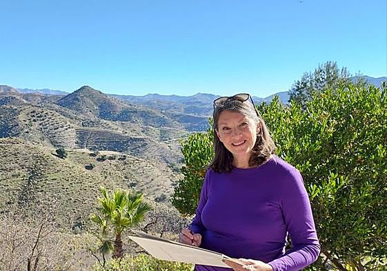 Helen Hollemans outside her home near Canillas de Aceituno.