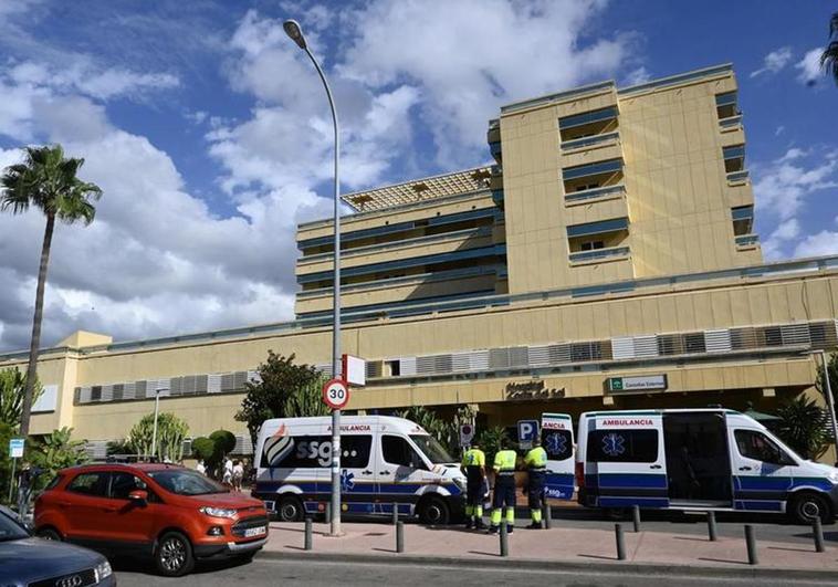 The victim was rushed by ambulance to the Costa del Sol hospital in Marbella.