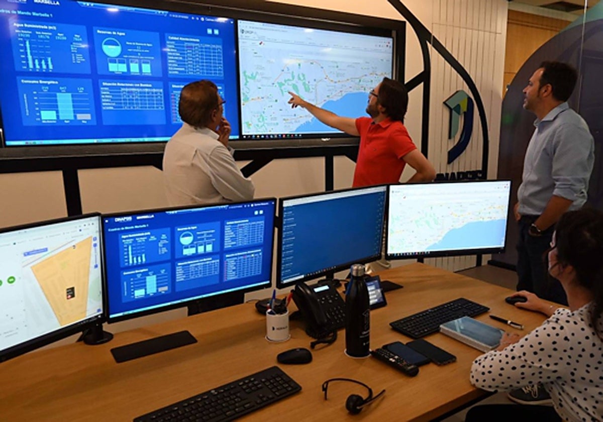 Hidralia's control room in Marbella.