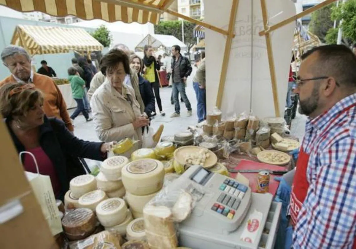 A previous goat's cheese and wine market in Torre del Mar.