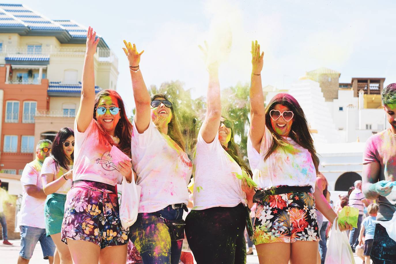 Benalmádena is filled with colour to celebrate Holi, in pictures