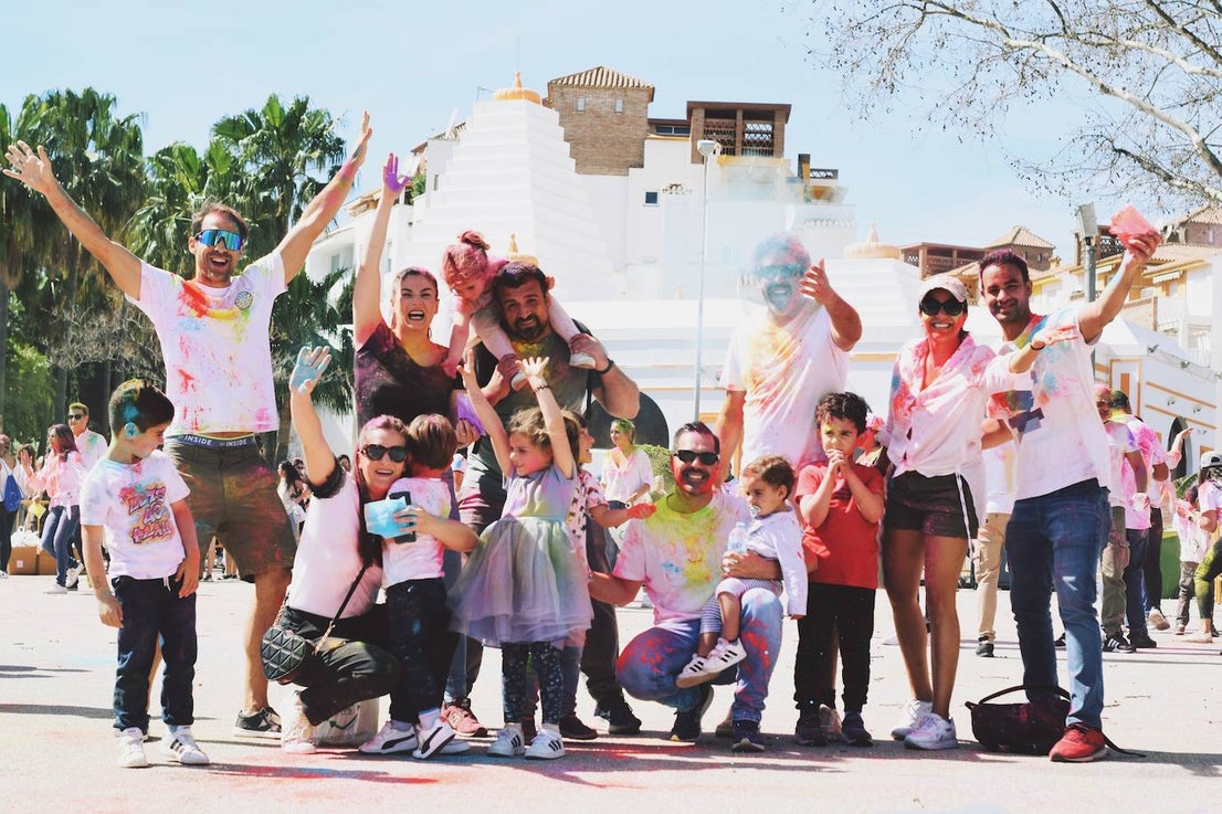 Benalmádena is filled with colour to celebrate Holi, in pictures