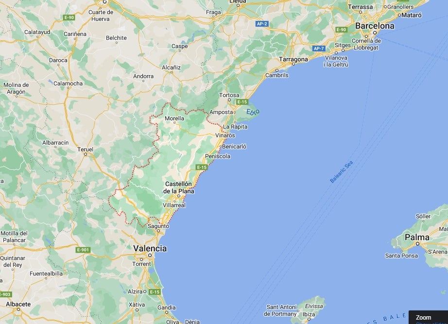 Castellón province (marked in red).