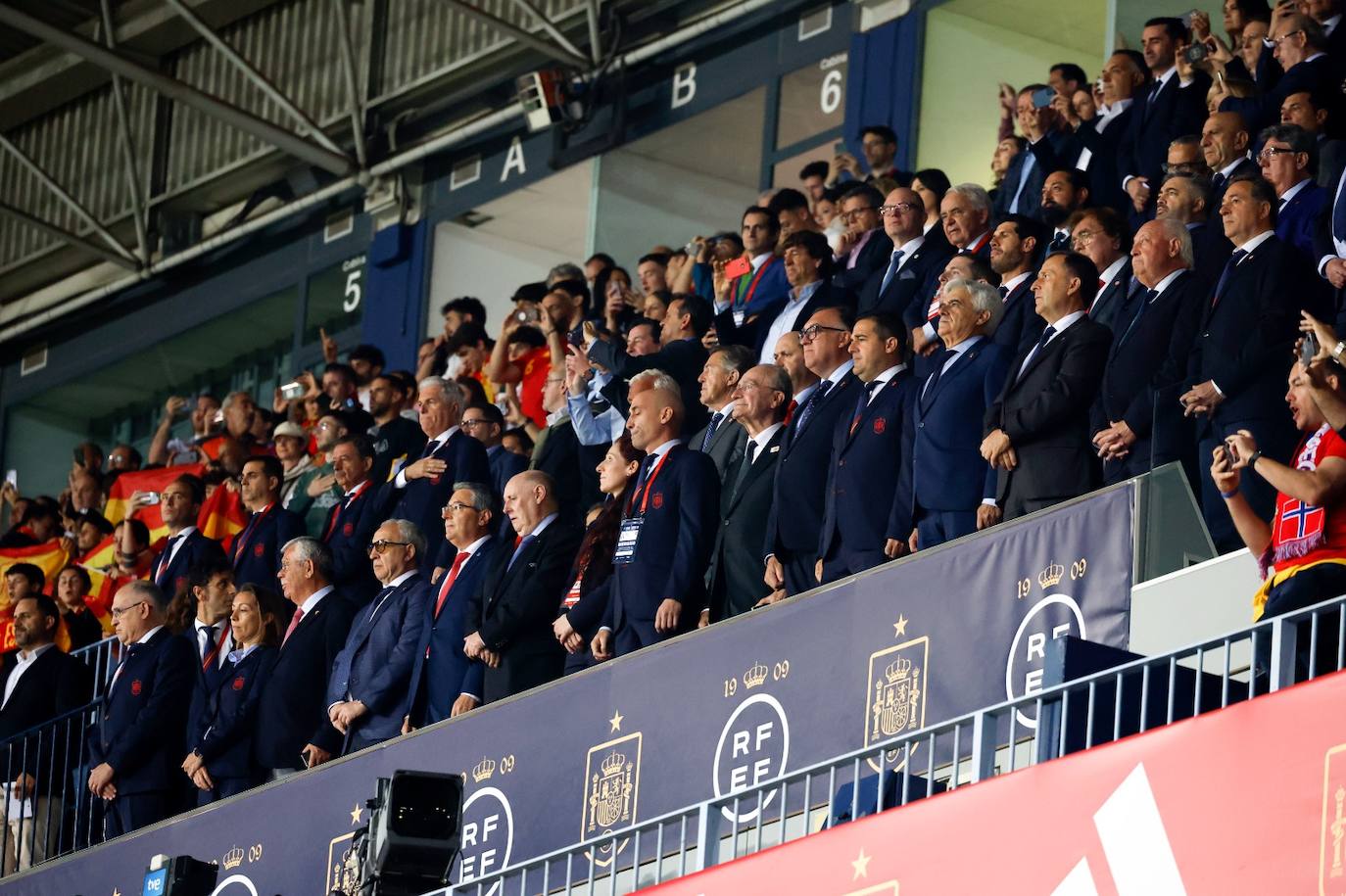 Electric atmosphere in Malaga as Spain's national football team take on Norway, in pictures