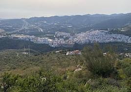 The town of Torrox taken from Barranco del Puerto.
