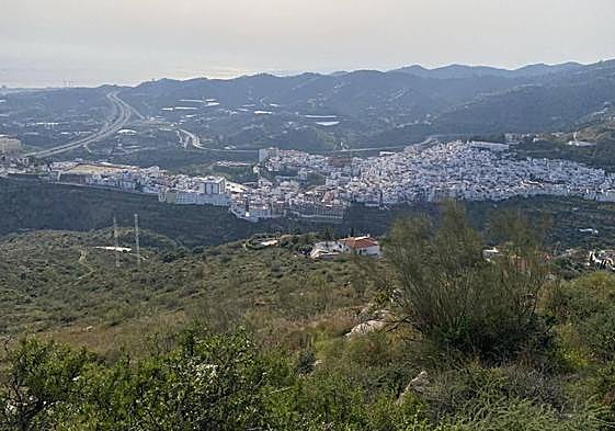 The town of Torrox taken from Barranco del Puerto.