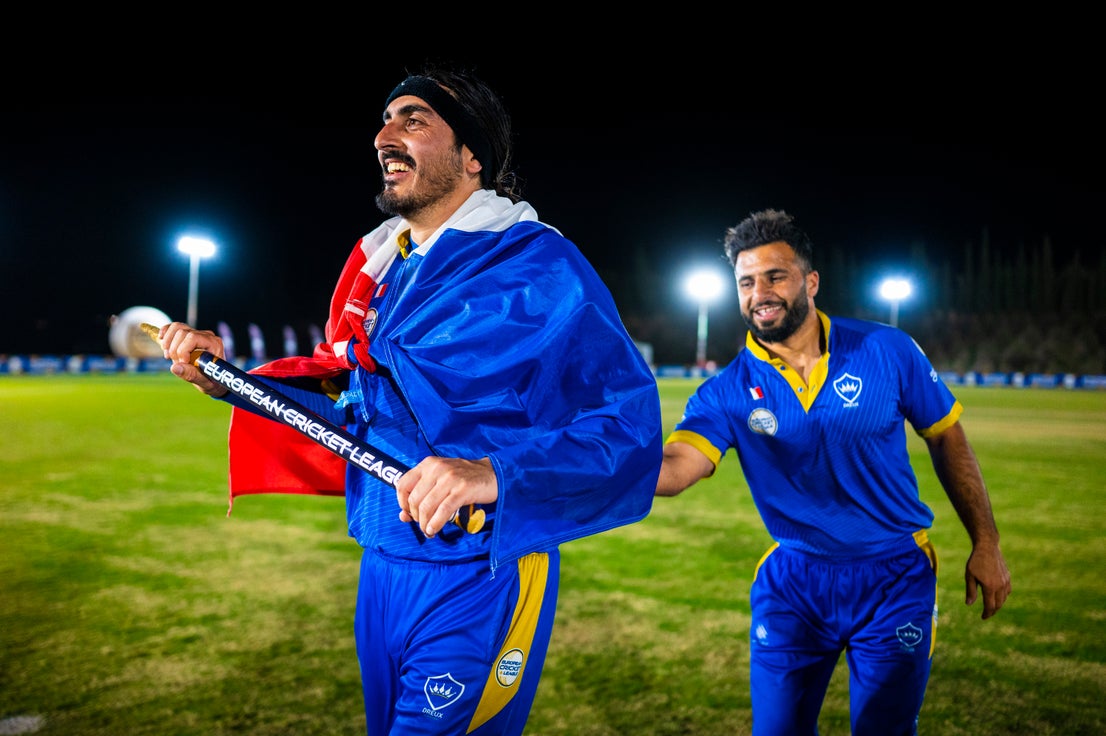 Dreux lift European Cricket League champions trophy, in pictures