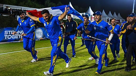 Dreux lift European Cricket League champions trophy, in pictures
