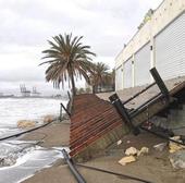 Storm damage in Malaga.