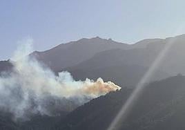 The area where the fire started this Thursday afternoon.