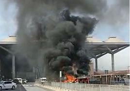 The blazing vehicle.