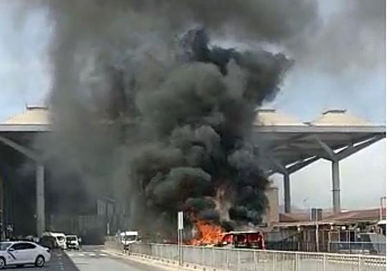 The blazing vehicle.