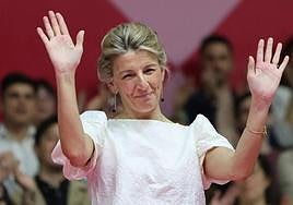 Yolanda Díaz, at the launch of Sumar.