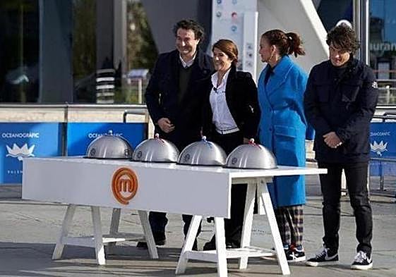 The jury during the Masterchef programme recorded in Valencia.