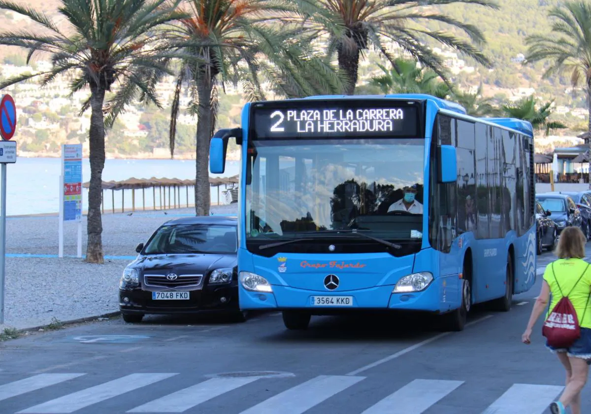 A local bus in Almuñécar.