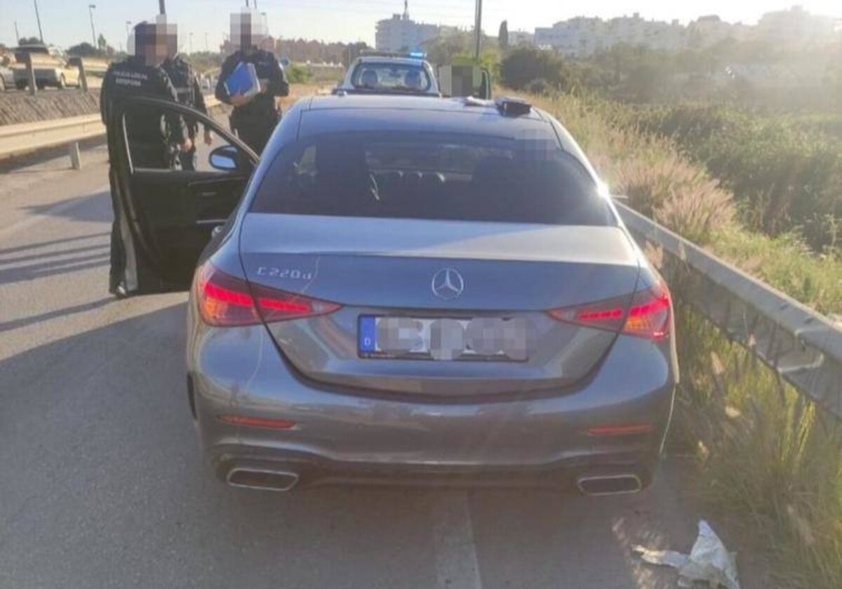 The Mercedes car that Sevillano was driving.
