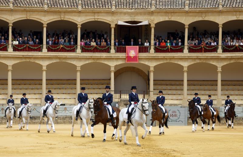 Students of the Ronda riding school in the bullring